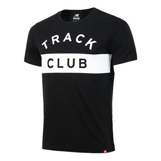 New Balance Track Club Sport Tee Asia Sizing 'Black White' AMT81538-BK