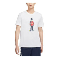 Nike Cartoon Character Pattern Embroidered Round Neck Pullover Short Sleeve White DD8575-100
