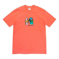 Supreme FW19 Week 17 Bite Tee Cartoon Graffiti Printing Short Sleeve Unisex Orange SUP-FW19-10914