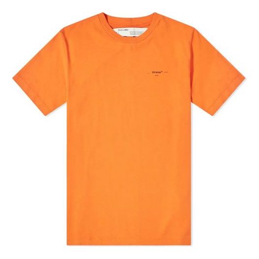 Off-White Logo Printed Crewneck Tops Logo Men Orange OMAA027F191850081910