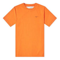 Off-White Logo Printed Crewneck Tops Logo Men Orange OMAA027F191850081910