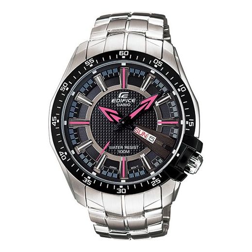 CASIO EDIFICE Stainless Steel Strap Mens Black Analog EF-130D-1A42021