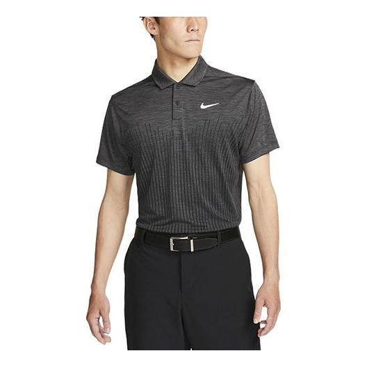 Men's Nike Dri-FIT ADV Solid Color Golf Short Sleeve Black Polo Shirt DN2244-010