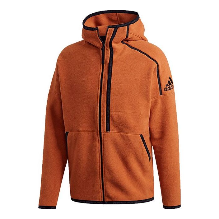 adidas M zne hd p fl hooded Sports Jacket Brown EB5219