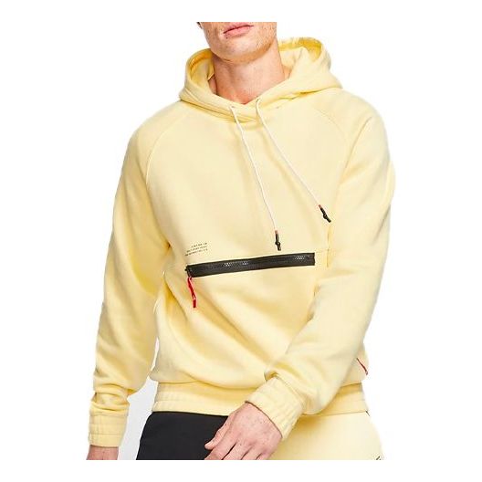 Nike Kyrie Zipper Pocket raglan sleeve Basketball Sports Pullover Yellow BV9297-746