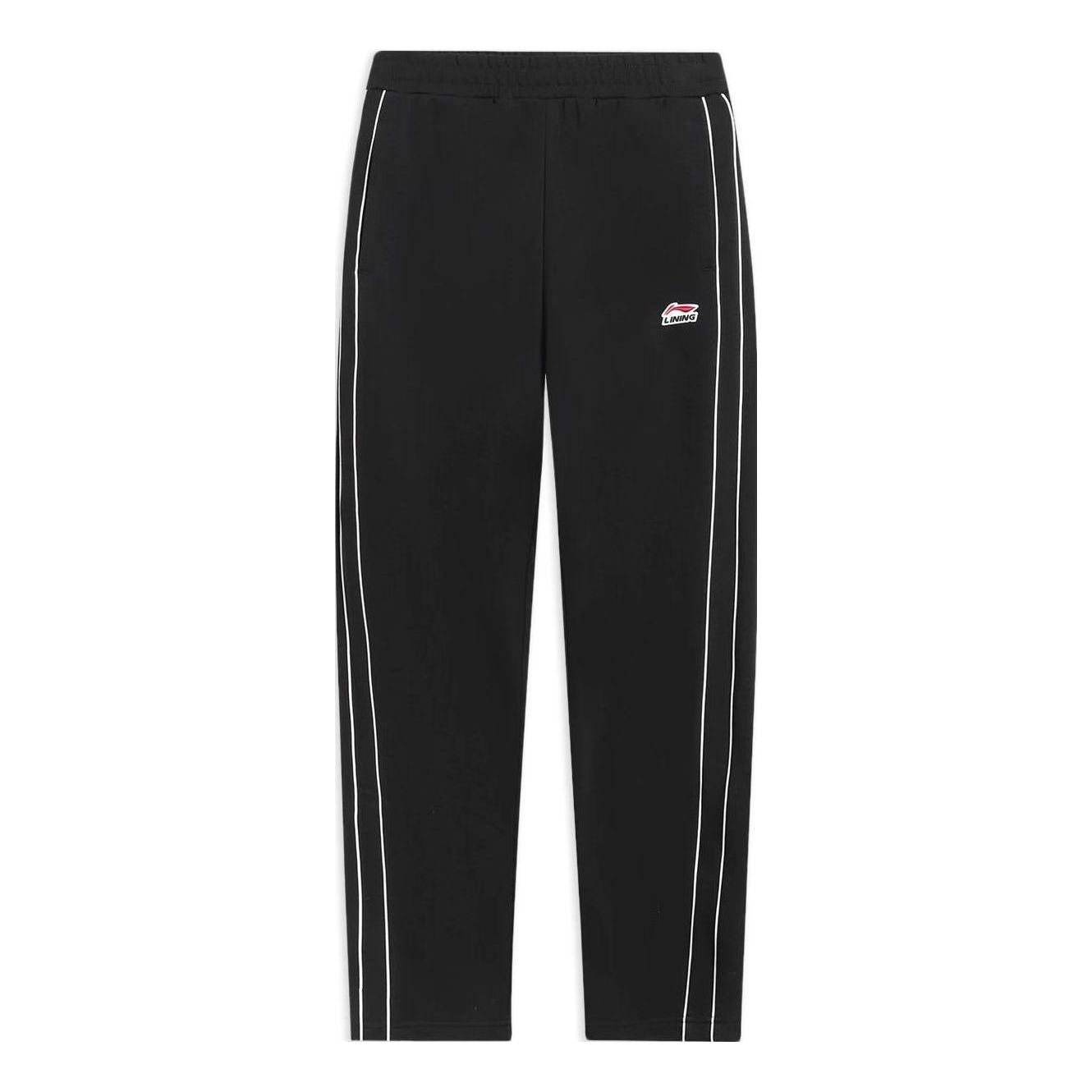 Li-Ning Striped Logo Pants 'Black' AKLS997-1