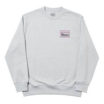 PALACE GATED COMMUNITY CREW GREY Chest Small LOGO Pullover Gray P19SS020