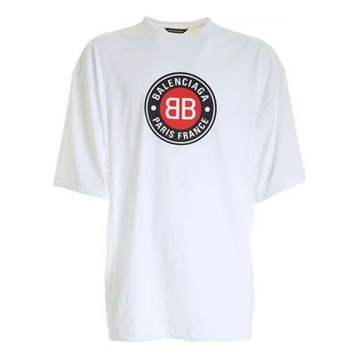 Balenciaga Double B Logo Printing 'White' 641614TJV769000