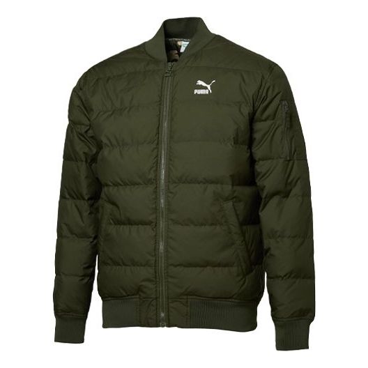 PUMA Puffer Down Jacket 'Green White' 595979-70