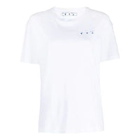(WMNS) Off-White SS21 Floral Printing Short Sleeve Slim Fit Version White OWAA089S21JER0010145