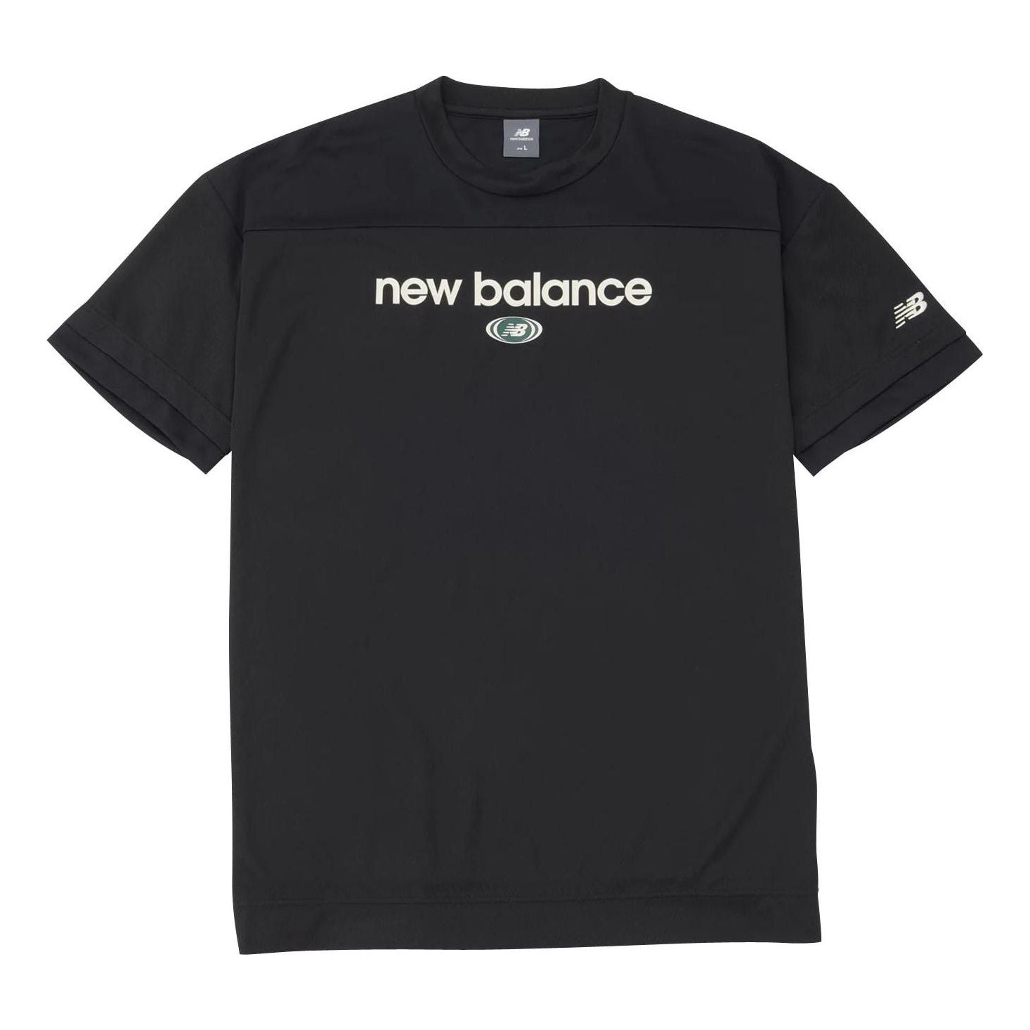 New Balance Linear Logo Honeycomb Mesh T-shirt Asia Sizing 'Black' AMT45072-BK
