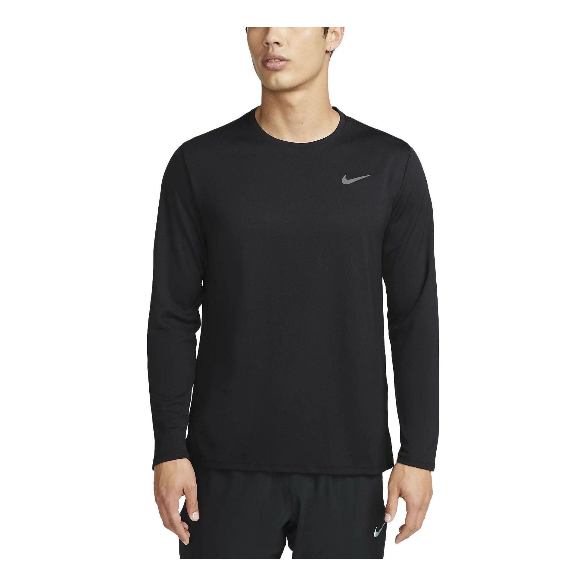 Nike Miler Dri-FIT UV Long-Sleeve Running T-Shirt 'Black' FB7071-010