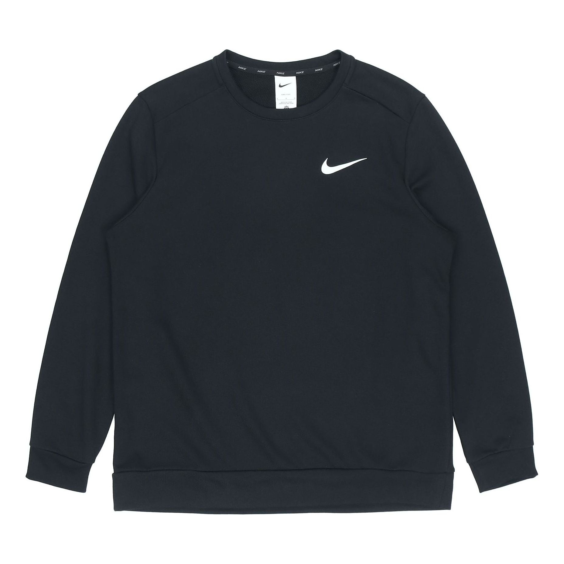 Nike Df Ls Crw Casual Sports Knit Pullover Black CZ7396-010