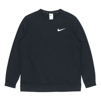 Nike Df Ls Crw Casual Sports Knit Pullover Black CZ7396-010
