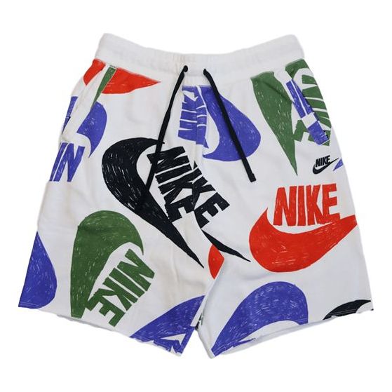Nike Logo Sports Running Loose Shorts White CJ4407-891