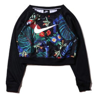 (WMNS) Nike Sportswear Print Crew Neck Shirt Black/Rainbow AQ9723-010