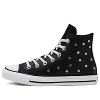 (WMNS) Converse Chuck Taylor All Star Studs High Top Leather Spot Rivet Black 565849C