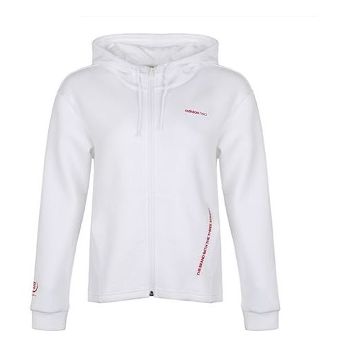 (WMNS) adidas neo Printing Hooded Jacket White DZ7597