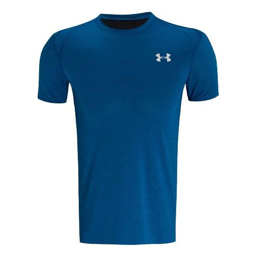 Men's Under Armour Streaker Series Running Sports Short Sleeve Blue 1326579-581