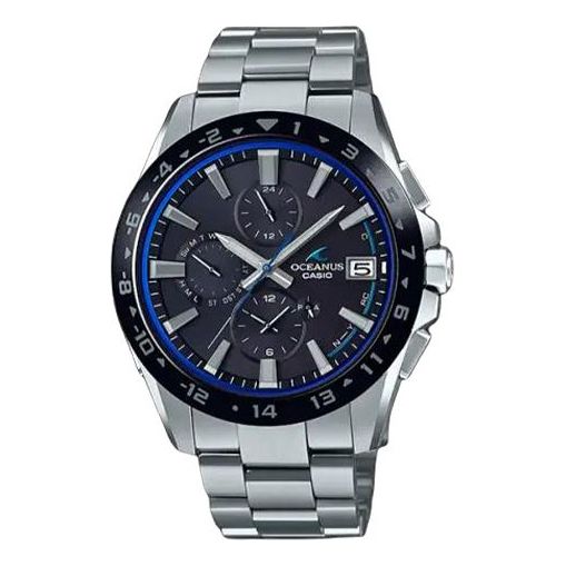 Men's CASIO Business quartz Watch Metallic Strap Mens Silver Analog OCW-T3000A-1AJF
