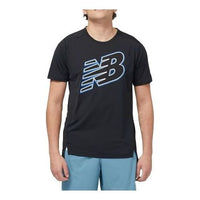 New Balance Accelerate Graphic Short Sleeve T-shirt Asia Sizing 'Marine Blue' MT23224-MIB