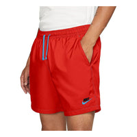 Nike Logo Embroidered Training Sports Woven Shorts Red AR2383-673