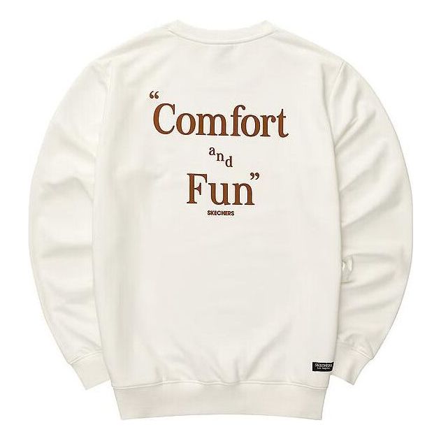Skechers Letter Printed Sweater 'White Red' L421U159-0074