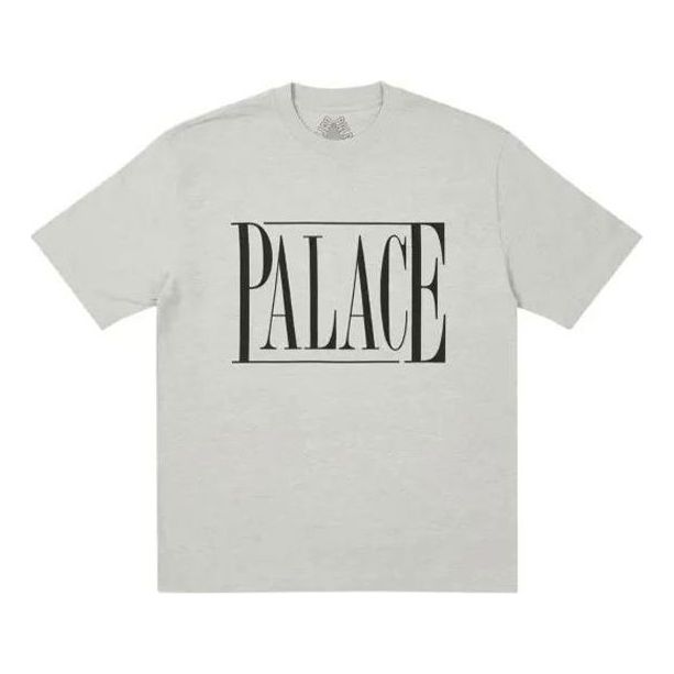 PALACE PE T-SHIRT GREY MARL Minimalistic Square Alphabet Logo Short Sleeve Unisex Gray P20TS139
