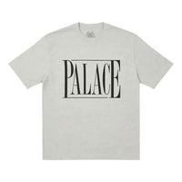 PALACE PE T-SHIRT GREY MARL Minimalistic Square Alphabet Logo Short Sleeve Unisex Gray P20TS139