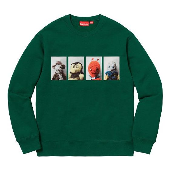 Supreme FW18 Mike Kelley AhhYouth! Crewneck Sweatshirt Dark Green SUP-FW18-349