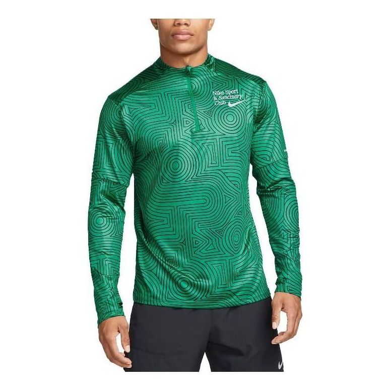 Nike Dri-Fit Element 1/4 Zip Running Top 'Green' FB9036-365
