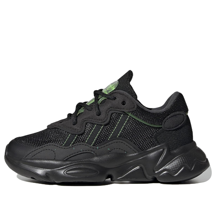 (GS) adidas Ozweego Shoes 'Black Solar Green' HR0238