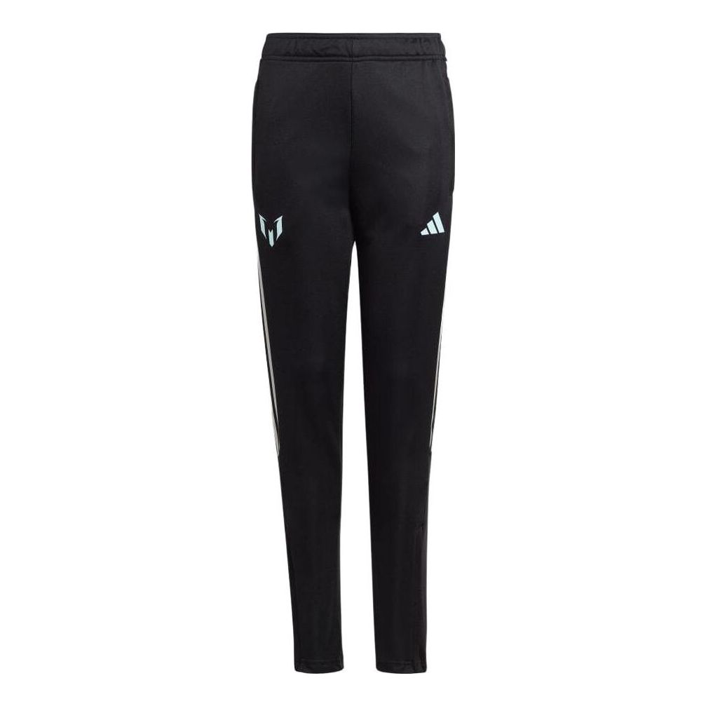 (GS) adidas Messi Pants Asia Sizing 'Black White' IJ4944