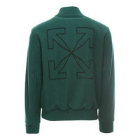 Off-White FW20 Arrows ArrowsPrintingBomber Jacket Men Green OMEA224E20FAB0015710