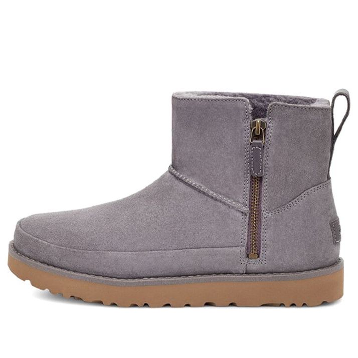 (WMNS) UGG Classic Zip Mini Suede 'Grey' 1113590-SHA