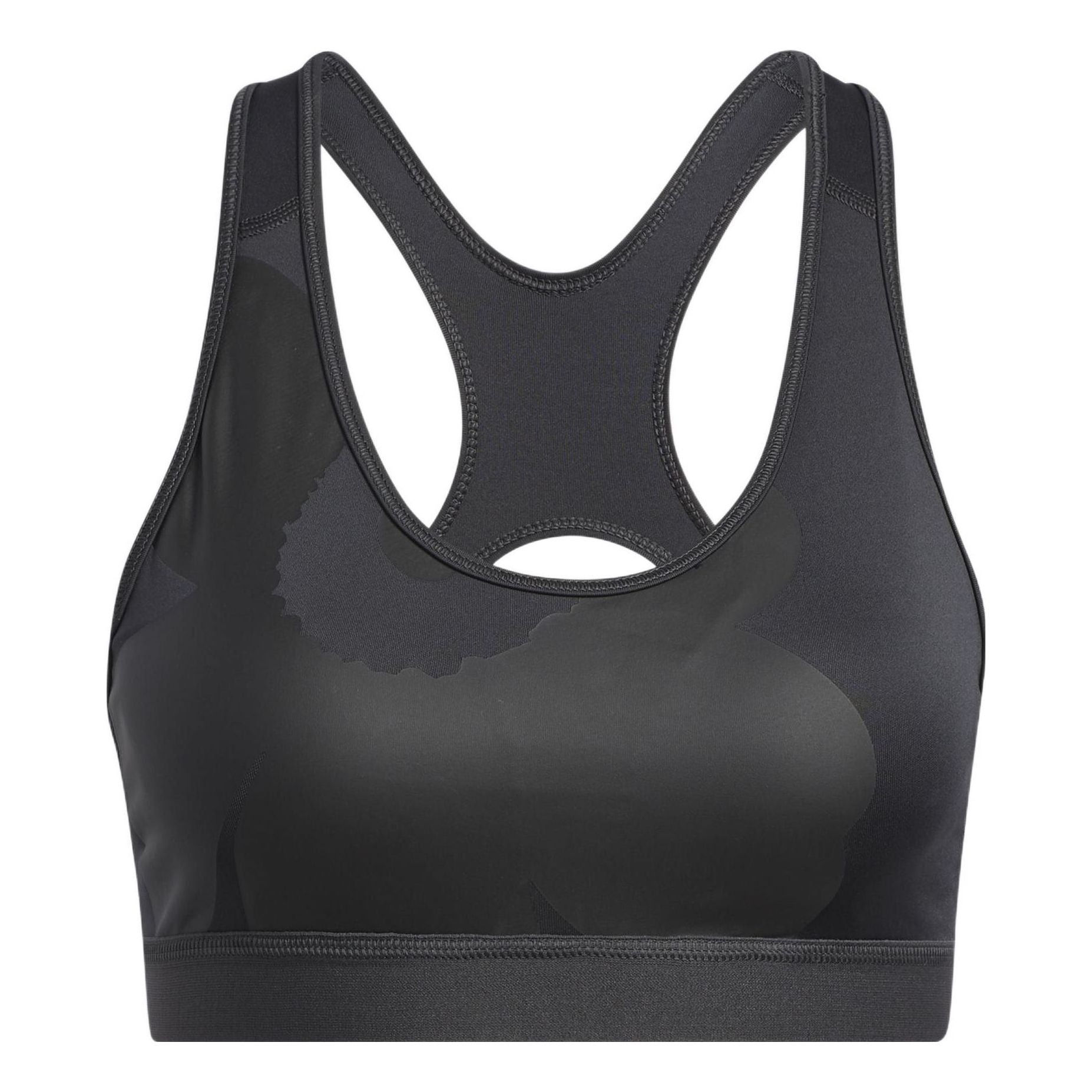 (WMNS) adidas x Marimekko Believe This Medium-Support Bra Asia Sizing 'Black' HA3376