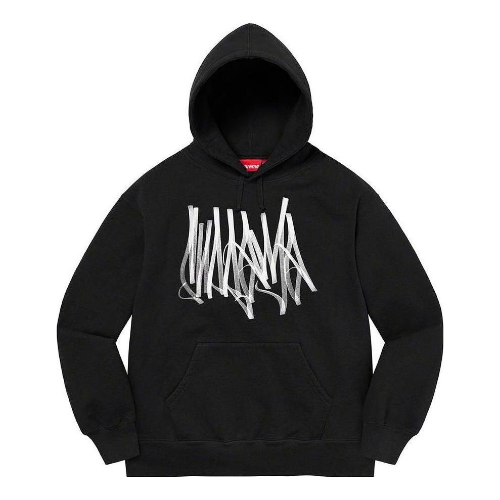 Supreme Tag Hooded Sweatshirt 'Black White' SUP-FW22-748