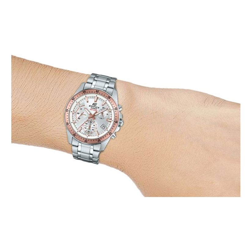 Casio Edifice Analog Watch 'Silver Rose Gold' EFV-540D-7B2021