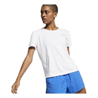 (WMNS) Nike Dri-FIT Sports Training Quick Dry Breathable Round Neck Short Sleeve White T-Shirt AJ8122-100