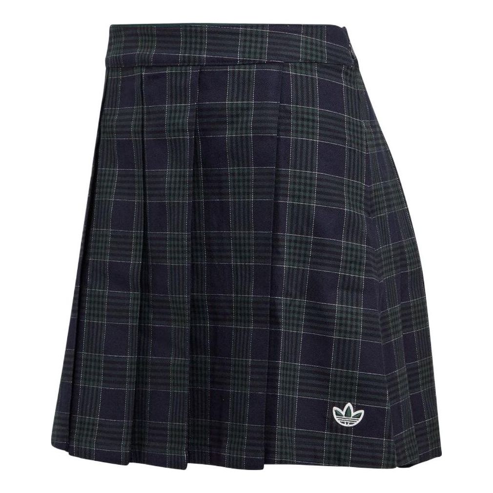 (WMNS) adidas Collegiate Skirt Asia Sizing 'Navy Green' IA8351