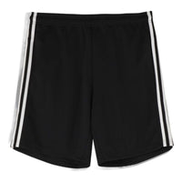 Men's adidas Solid Color Side 3 Stripe Elastic Waistband Sports Shorts Black FM5315