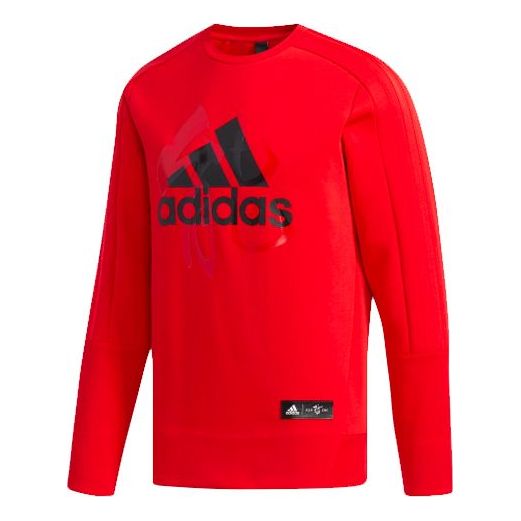 adidas Casual Sports Round Neck Pullover Red EA2106
