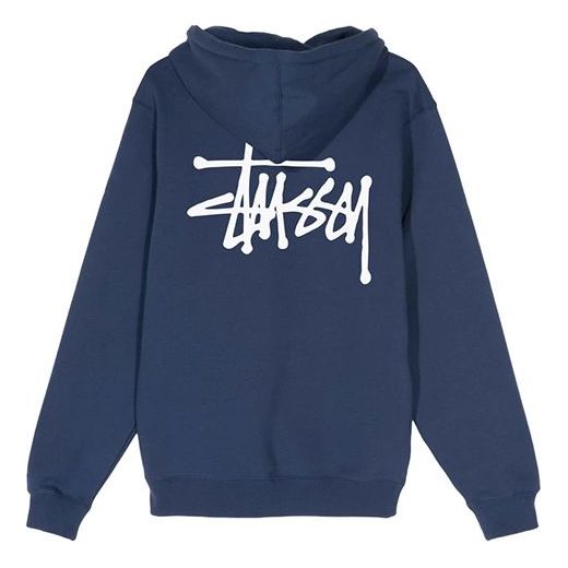 Men's Stussy Emperor Back Large logo Navy Blue 1924464NAVY