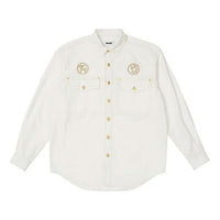 PALACE Funny Logo Stand Collar Long Sleeves White Shirt P20SHT006