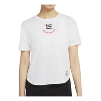 (WMNS) Nike Running Revival Quick Dry Knitting Printing White DN1475-056