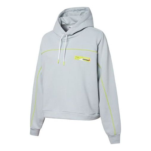 (WMNS) PUMA x Roaringwild Hoodie 'Grey Yellow' 532598-71