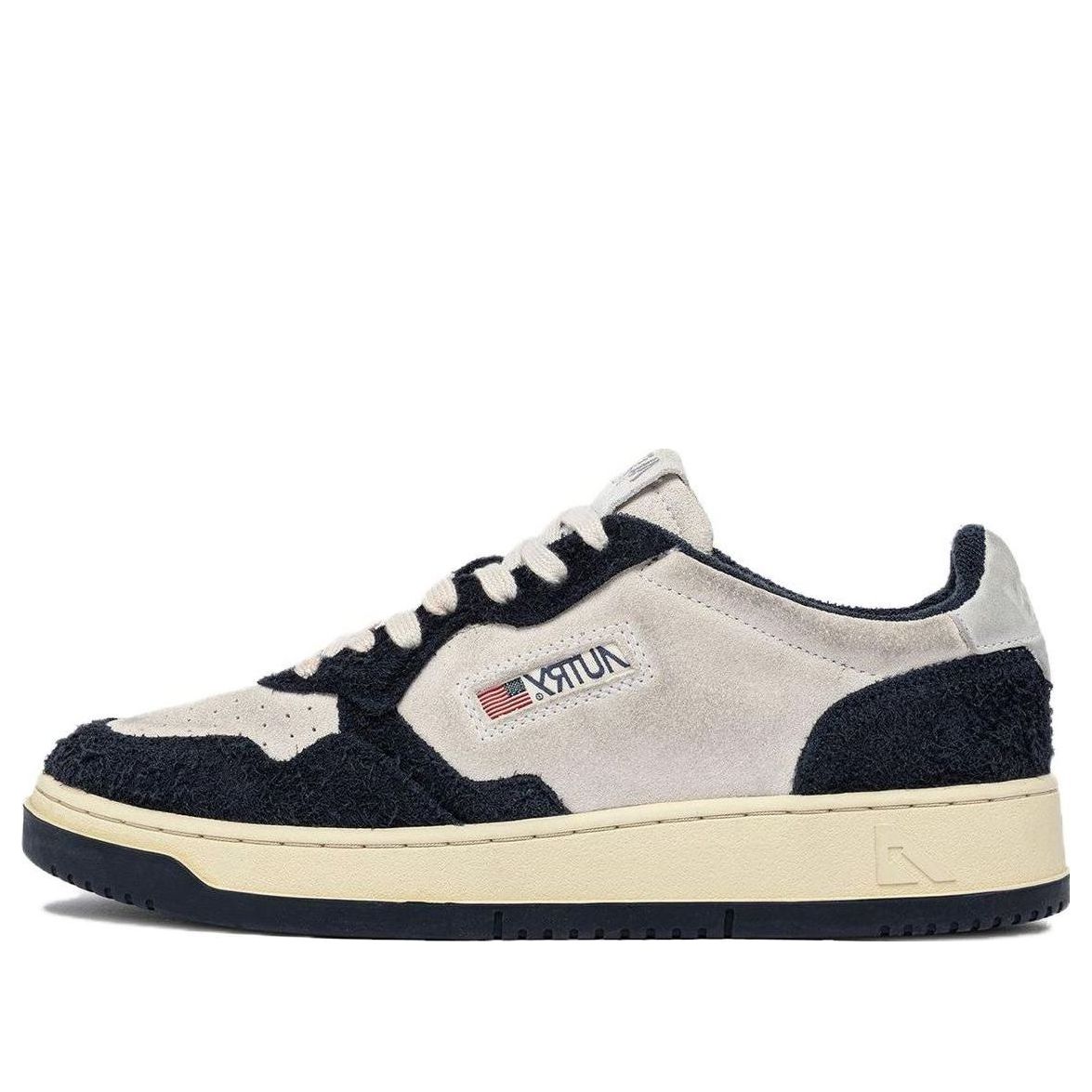 AUTRY Two Tone Medalist Low Goatskin 'Black White' AULM-SH03
