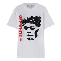 Men's Off-White FW22 Pattern Printing Round Neck Pullover Short Sleeve Version White T-Shirt OMAA027F22JER0100110