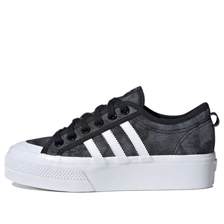 (WMNS) adidas Nizza Platform 'Black Grey White' FY5240