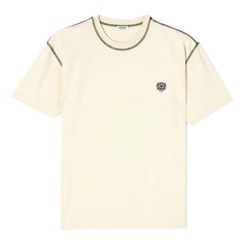 Men's KENZO Embroidered Short Sleeve Beige FA55TS0814BD-03